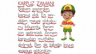 1. sınıf okuma çalışması metin okuma çalışması hızlı okuma çalışması#birincisınıf #okuma #ilkokul