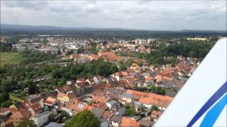 Landung auf dem Flugplatz Tirschenreuth