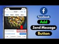 How To Add Send Message Button To Facebook Posts | Facebook Page Message Option On
