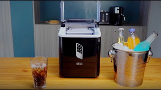 Ultima Cosa Presto Freddo High Capacity Ice Maker (Black) - Make ice in less than 7 minutes