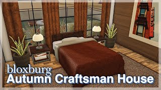 Bloxburg - Autumn Craftsman House Speedbuild (no gamepasses) | interior + full tour