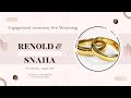 Renold & Snaha Engagement ceremony live Streaming