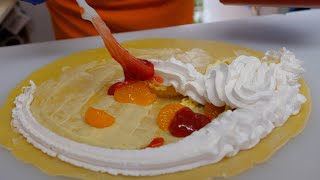 チワワクレープ職人 メロン フルーツミックスクレープ japanese street food - creamy crepe compilation カフェ・ド・チワワ キッチンカー