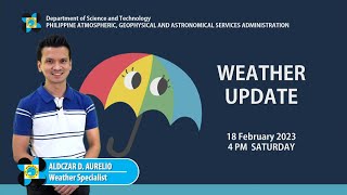 Public Weather Forecast issued at 4:00 PM | February 18, 2023