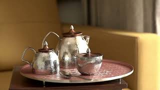 Enjoy a rejuvenating tea-time with Arttd'inox Renaissance Tea Set