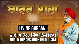 ਬਾਰਹ ਮਾਹਾ | Bhai Mohinder Singh Delhi (USA) | Living Gurbani