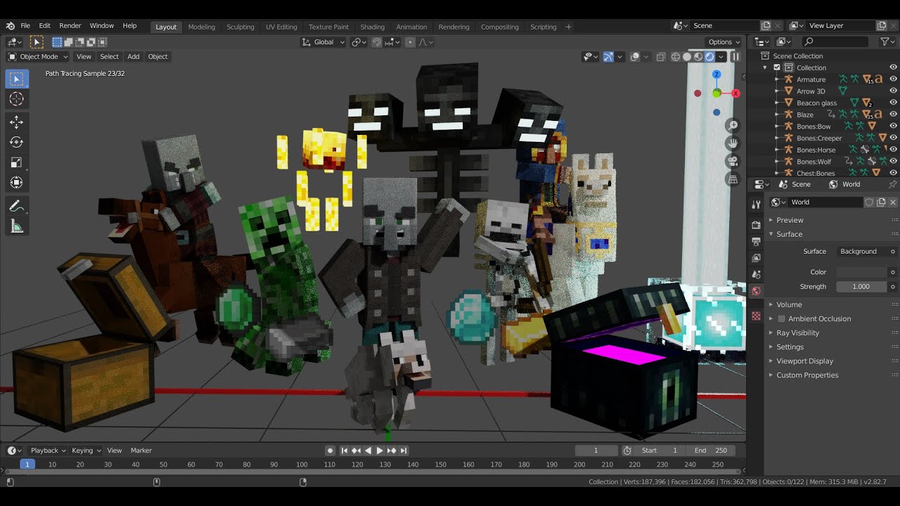 Minecraft Blender Rigpack Download In The Description - YouTube