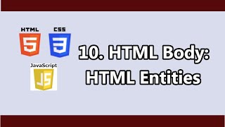 HTML Tutorial: HTML Entities | Web Development Tutorials #10 | Hindi