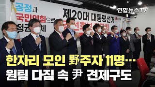 한자리 모인 野주자 11명…원팀 다짐 속 尹 견제구도 / 연합뉴스TV (YonhapnewsTV)