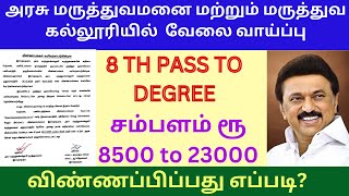 Ramanathapuram GMCH requirements | requirements for government hospital and college