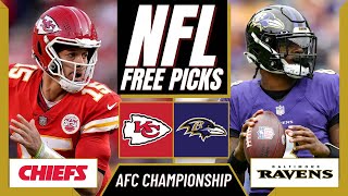 CHIEFS vs RAVENS NFL Picks and Predictions (AFC Conference Championship) | NFL Free  Picks Today