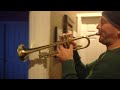 dad wakes up daughter with trumpet