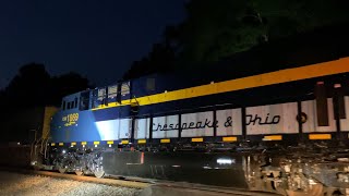 CSX M693 (Manifest) With The Freshly Painted Chesapeake \u0026 Ohio Heritage Unit 1869 \u0026 Blazin Hazin