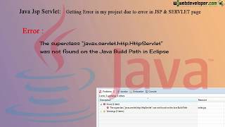 javax.servlet.http.HttpServlet" was not found on the Java Build Path in Eclipse