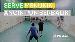 LATIHAN BADMINTON PB GASS | SERVE MENGGELIAT, AJIAN PANCASMASH MENDARAT