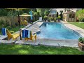 Fiberglass Pool with a Retaining Wall