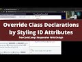 Override Class Declarations by Styling ID Attributes (Basic CSS) freeCodeCamp tutorial
