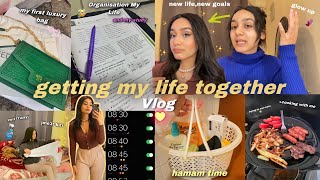 VLOG| getting my life back together 🌱🤍(hamam,study,cleaning,dying my hair...) نظمت حياتي 💞🥰