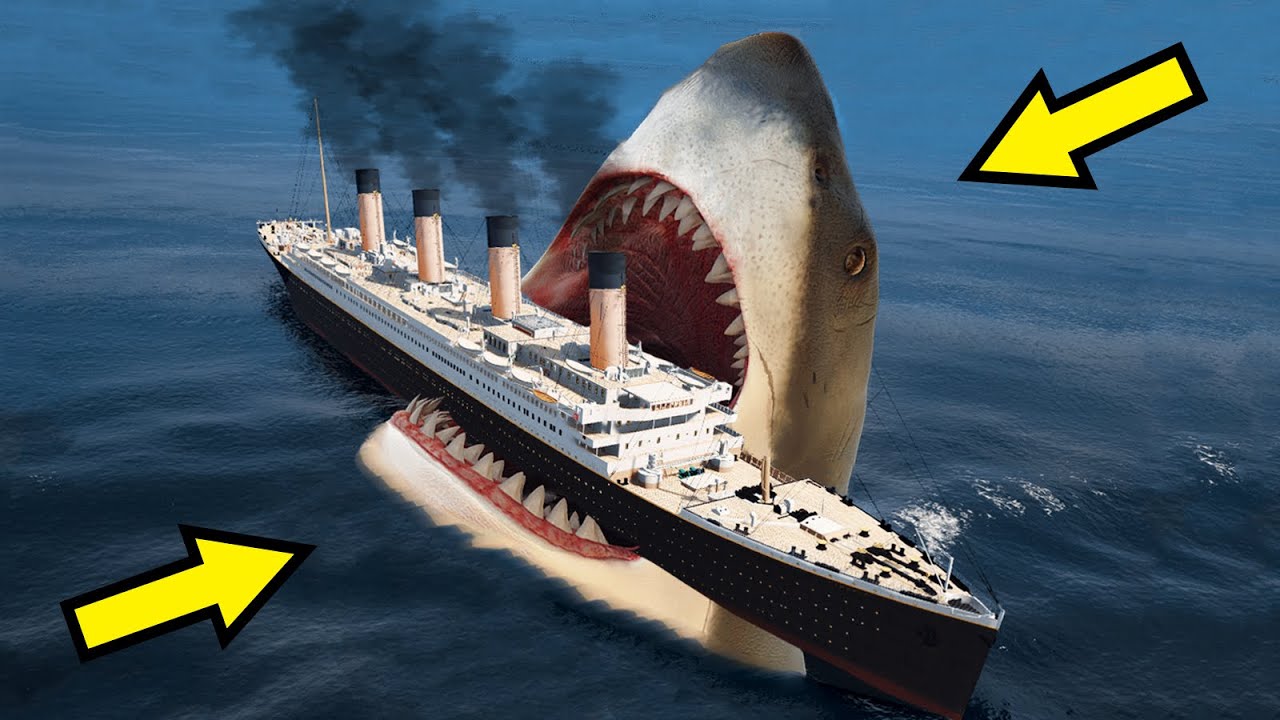 Megalodon Shark Compared To Titanic Megalodon Shark Compared To Titanic