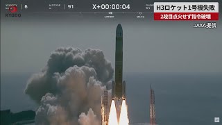 【速報】H3ロケット1号機失敗 2段目点火せず指令破壊