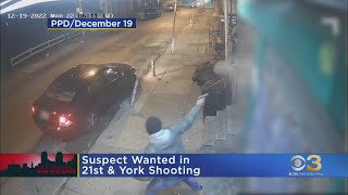 Video shows suspect wanted in shooting in North Philadelphia