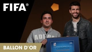 FIWC champ meets stars, beats Pique