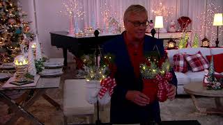 Hanging Mittens with Illuminated Greenery by Valerie on QVC