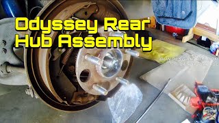 Rear Hub Assembly Honda Odyssey - Wheel Bearing Replacement - Bearing Noise - Bundys Garage