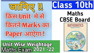 Exam 2021-22 Chapter Wise Marking Scheme || Class 10th || @THE STUDENT ACADEMY 2.0