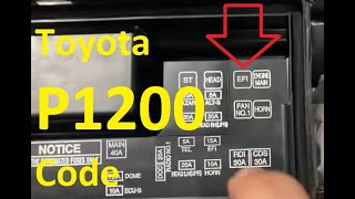 Causes and Fixes Toyota P1200 Code: Fuel Pump Relay/ECU Circuit Malfunction