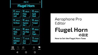 Aerophone Pro Editor  - How to Set the Flugel Horn Tone