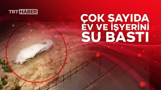 Artvin'de sele kapılan tanker sürüklendi