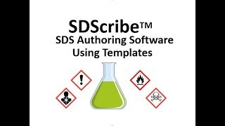 SDScribe - SDS Authoring Software -Using Templates