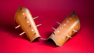 HOW TO MAKE FULL LEATHER BRACERS - DIY - EASY