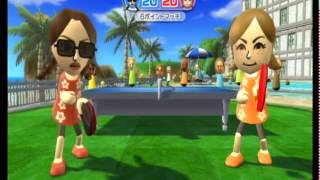 Wii スポーツリゾート ピンポン 親子対決ラウンド２ 11pスリッパ