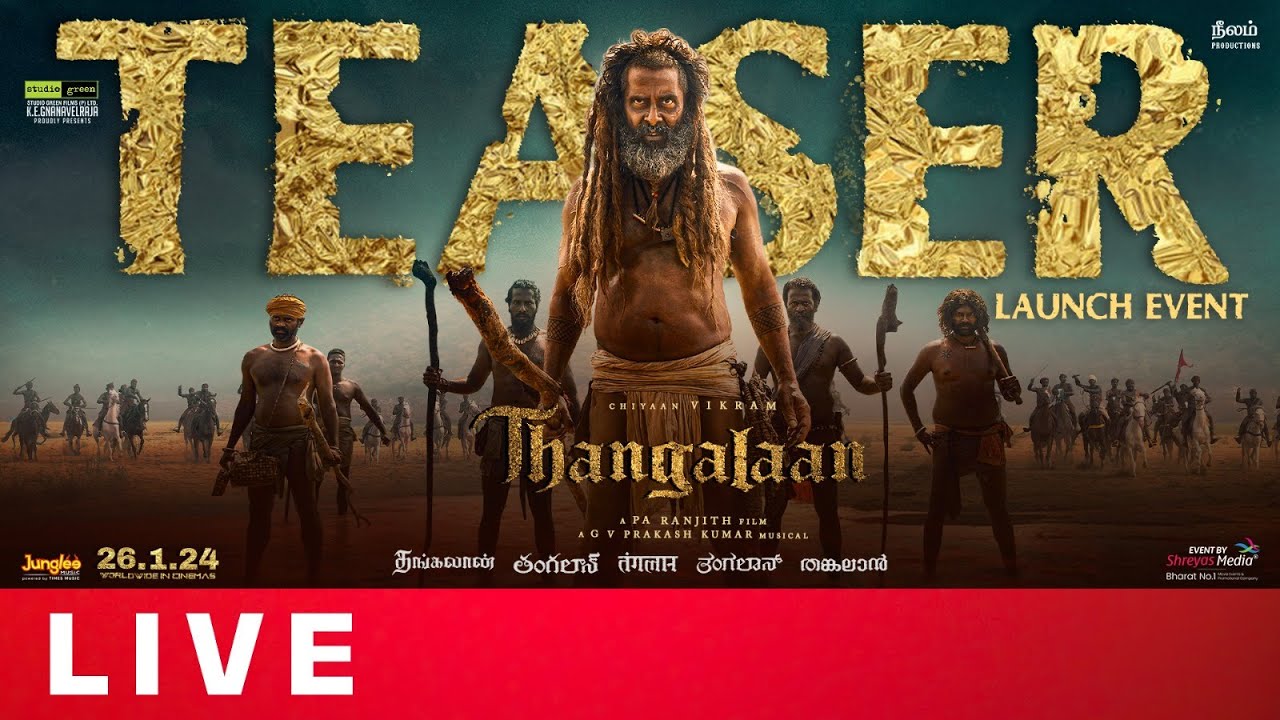 Thangalaan Teaser Launch Event Live Chiyaan Vikram Malavika Mohanan