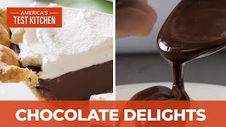 How to Make Chocolate Cream Pie with a Super Flaky Crust and Dark Chocolate Fudge Sauce