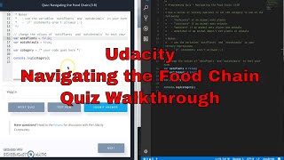 Udacity - Navigating the Food Chain Quiz Walkthrough - JavaScript