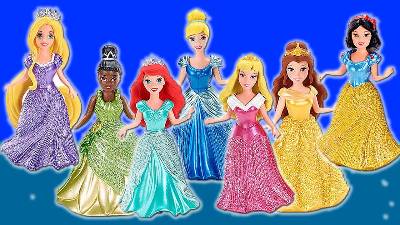 Magic Clip Dress Up Dolls Disney Princess Collection Toys For Kids ...