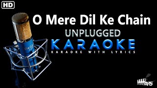 O Mere Dil Ke Chain Karaoke With Scrolling Lyrics | Kishore Kumar | Unplugged Karaoke
