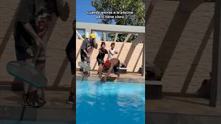 Marlon El Guapo Natural se lanza a piscina y no vio el Cloro #short #fuegocontoelmundo