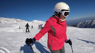 Borovets 2020 top of the gondola down to the chairlifts