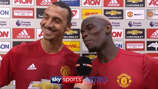 "Next time you pass!" - Zlatan Ibrahimovic & Paul Pogba joking around in post-match interview