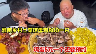 淮南乡村土菜馆母鸡800一只，鸡蛋5元一个，想吃还需要预约太牛了！【唐哥美食】