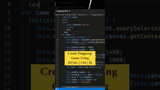 Create Ping pong Game Using HTML | CSS | JS