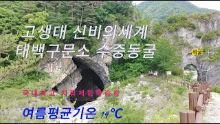 태백구문소 국내최고 고생대 지질체험장,자연사박물관,수중동굴 Underwater Cave