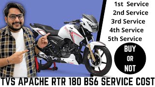 TVS Apache RTR 180 Service Cost | First Service | Service Schedule | Maintenance Cost