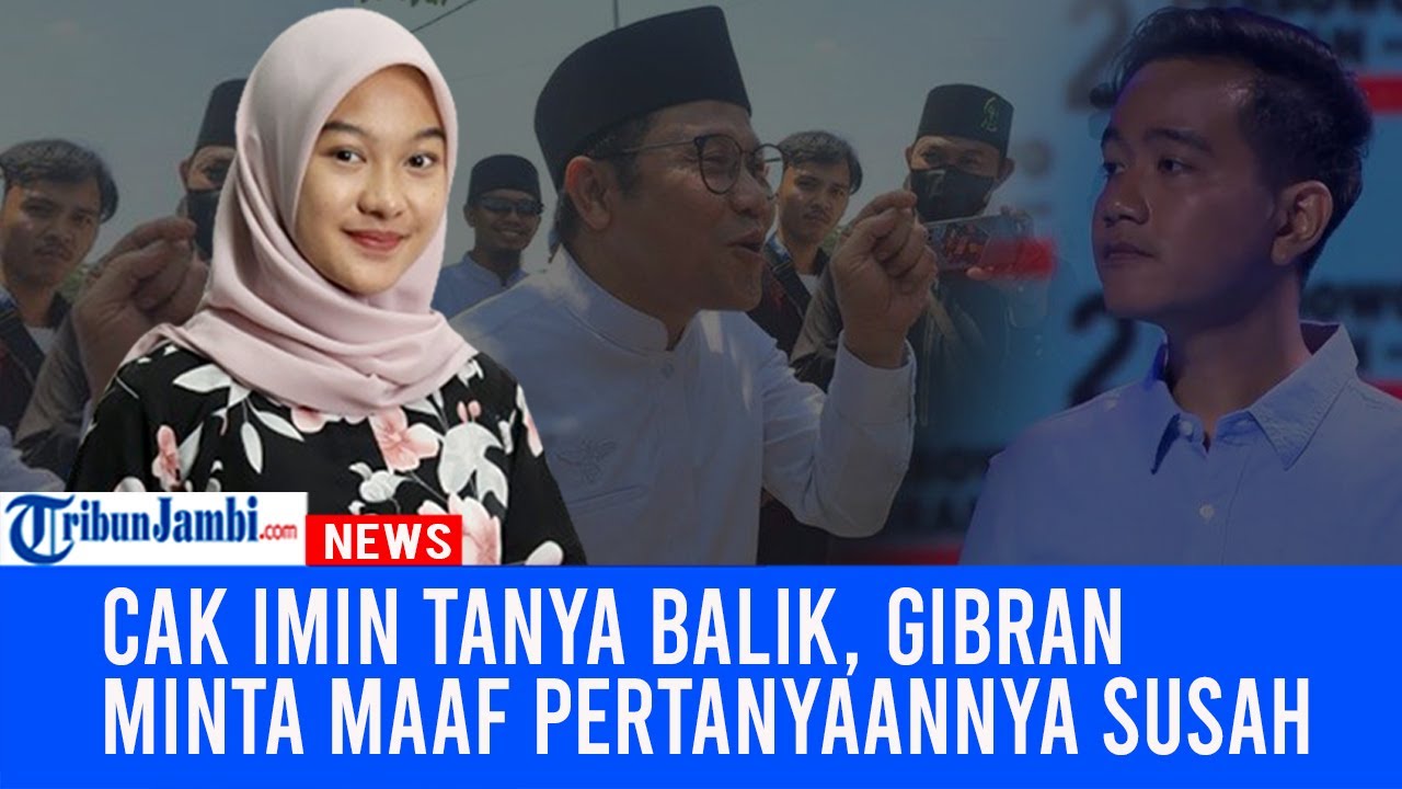 Cak Imin Bertanya Balik Karena Tak Paham SGIE, Gibran Sampai Minta Maaf ...