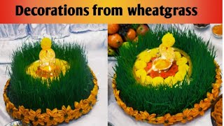 Decoration from wheat grass  for all the festivals/ಗೋದಿಯ ಹುಲ್ಲಿನಿಂದ ಅಲಂಕಾರ ಮಾಡುವ ವಿಧಾನ 🌾🌾