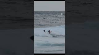 Kaipo'i Koa landing a huge roll over Sashimi Rock! Iconic, Sandy Beach O'ahu! #hawaii #bodyboarding